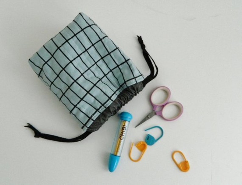 Drawstring Bag, PDF sewing pattern, instant download, four sizes, three styles, bag, project bag, sewing, knitting, sotak patterns, pattern image 6