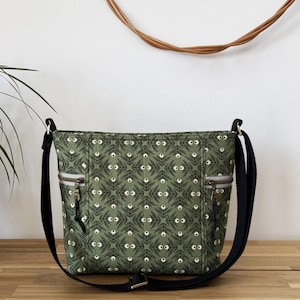 Bramwell Purse Sewing Pattern + video : DIY Handbag with Side Zipper Pockets (PDF Pattern)