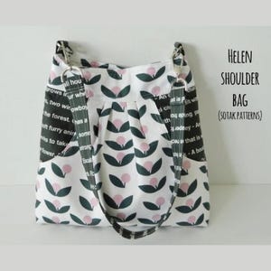 Schultertasche Helen, PDF Schnittmuster, Sofort-Download, nähen, große Tasche vorne, Unikat, Geldbörse, Umhängetasche, sotak pattern, diy, nähen