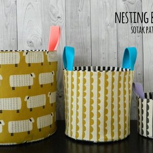 Nesting Storage Buckets Sewing Pattern: Three Sizes (PDF) - Etsy
