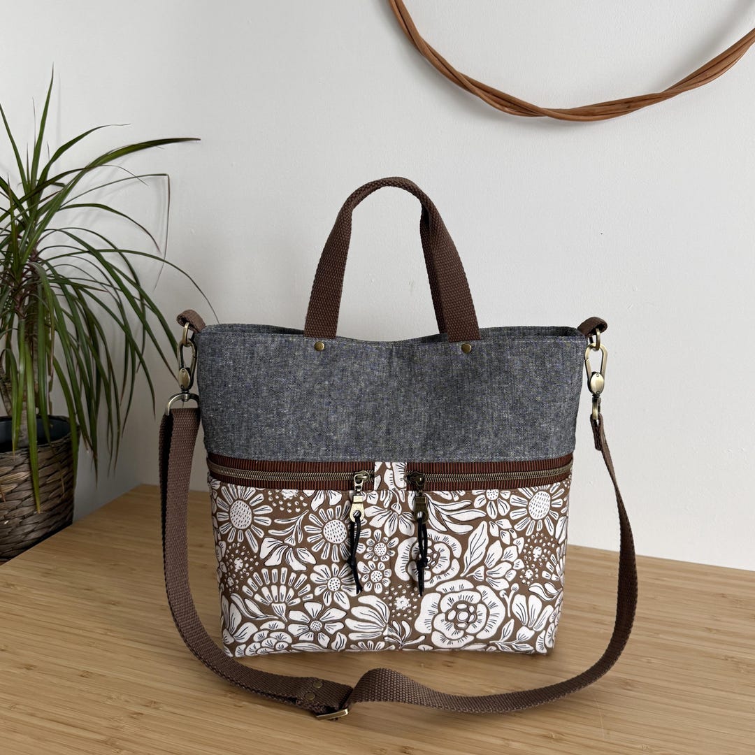 Alice Purse Sewing Pattern + Video : DIY Handbag With Zipper Pockets ...