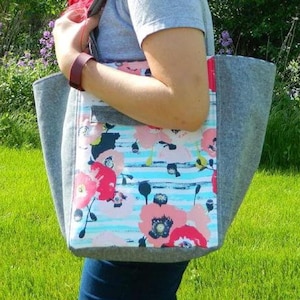 Ella Bucket Bag Sewing Pattern: DIY Tote with Hidden Pocket (PDF Pattern)