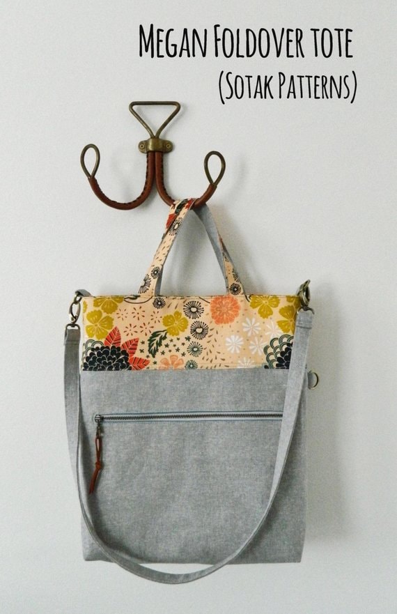 Megan Foldover Tote - PDF Pattern Megan Foldover Tote - PDF Pattern