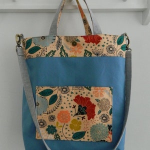 Megan Foldover Tote, PDF Sewing Pattern, Instant Download, Purse, Tote ...