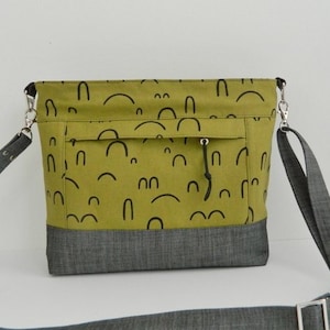 Luisa Crossbody Bag, diy, pdf, bag pattern, purse, instant download, sewing pattern, patterns, inset zipper closure, zipper pocket handbag
