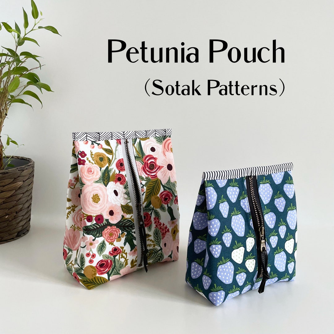 Pear Pouch Pattern Petunia Pouch Sewing Pattern + Video, Unique Zipper Bag (PDF Pattern ...