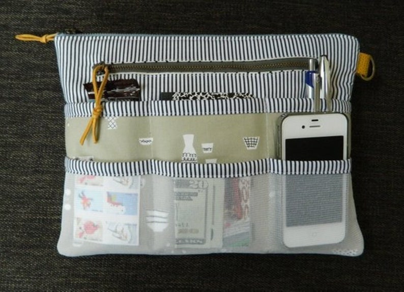 Purse Organizer, PDF sewing pattern, instant download, zipper pouch, bag, tidy, sewing, clutch, pockets, sew, pattern, sotak patterns image 4