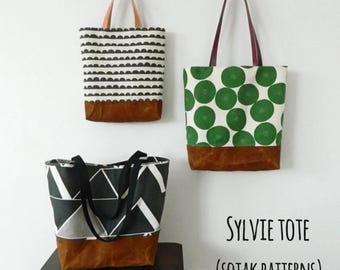 Sylvie Tote Bag Sewing Pattern + Video: 3 Sizes, Easy DIY (PDF Download)
