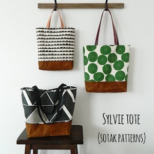 Sylvie Tote, pdf bag pattern, three sizes, tote bag, instant download, easy to sew, sewing, chic, patterns, sew, bag, sotak patterns, diy