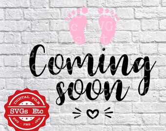 Download Baby coming soon svg | Etsy