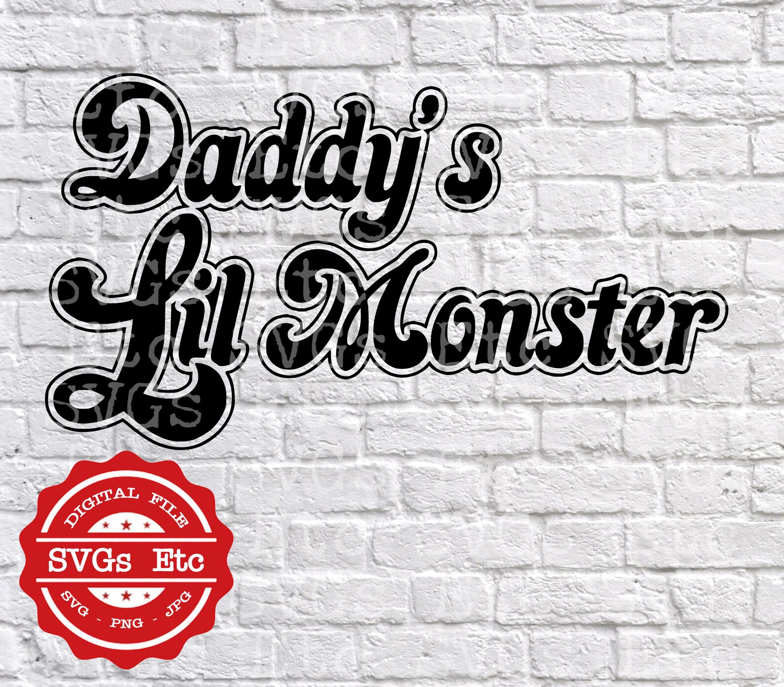 Daddy's Little Monster Harley Quinn SVG PNG JPG | Etsy