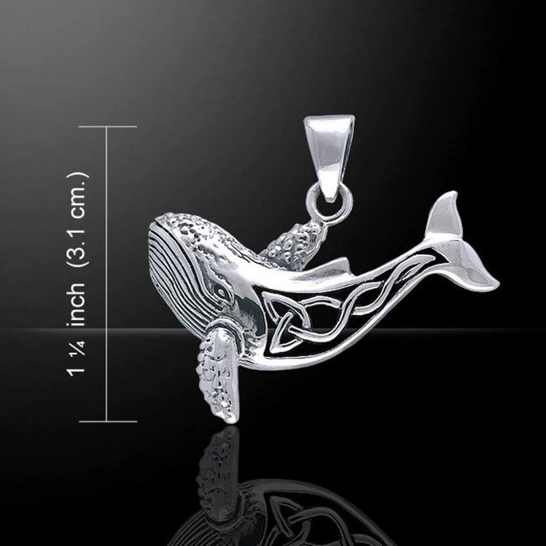 Silver Celtic Whale Pendant