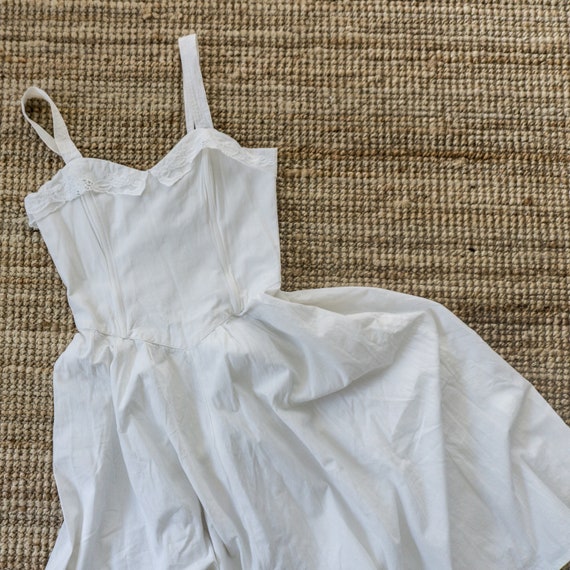 Vintage 80's Ms Chaus white corset dress with eye… - image 7