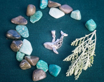 Silver Celtic Whale Pendant