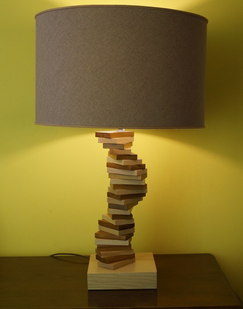 Gift for every occasion. Furnishing complement Table Lamp Wooden lamp