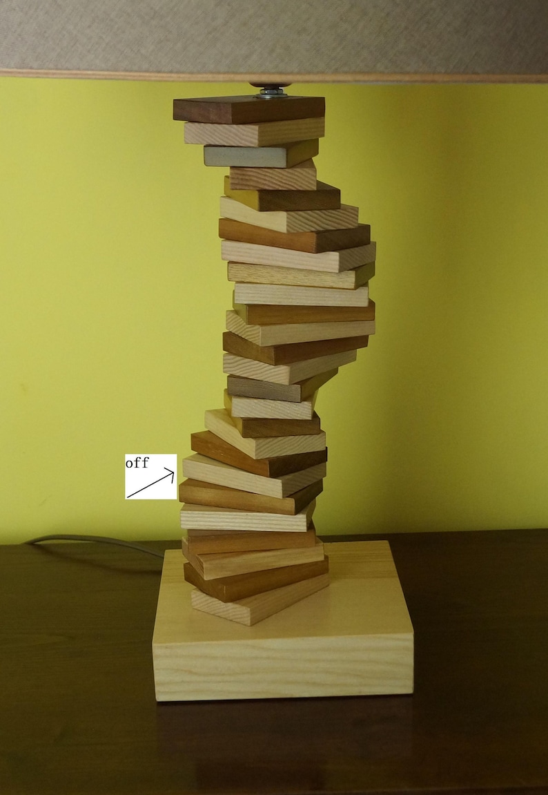 Gift for every occasion. Furnishing complement Table Lamp Wooden lamp