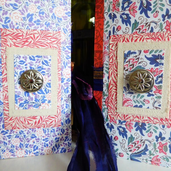 Bohemian Inspired Faux Midori Travelers Notebook Journals OOAK Handmade Journals