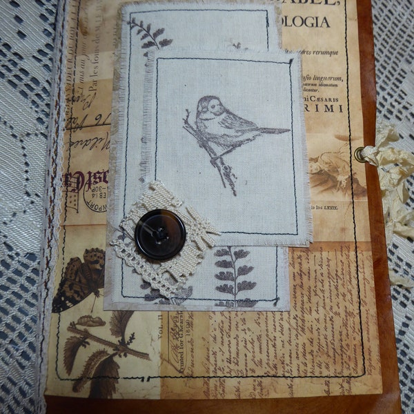 Back to Nature Junk Journal OOAK, Handmade Journal , Diary, Garden Journal, Bird watcher Journal