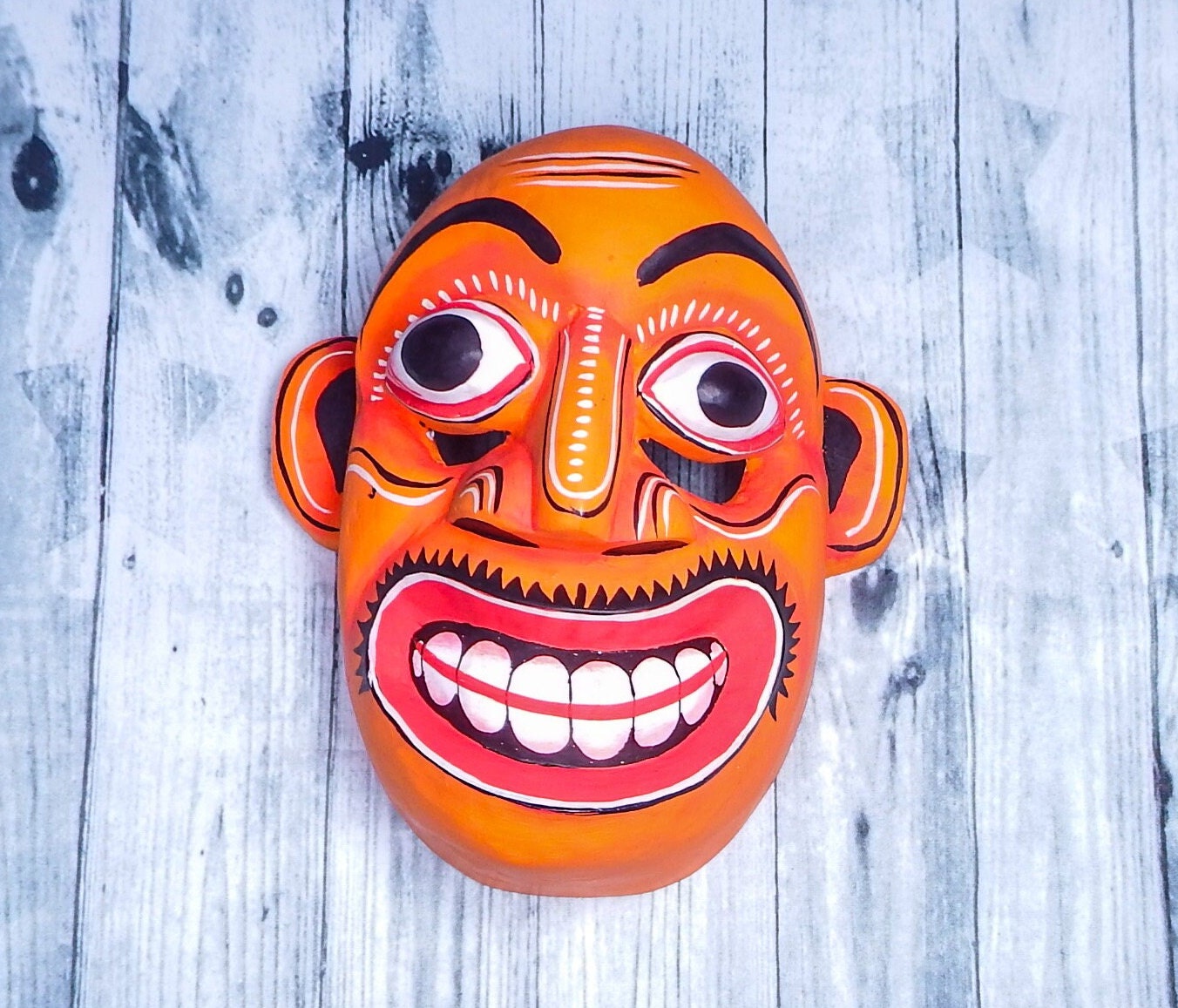 Handmade Wooden Wall Hanging Decorative Eagle Cobra Tiki Mask 6" For Good Vibes! Handmade Wooden Wall Hanging Decorative Eagle Cobra Tiki Mask 6" For Good Vibes!