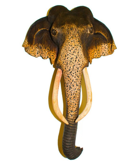 African Elephants Wall Sculpture Art Plaque Sculpted Elephant Safari Decor NEW 