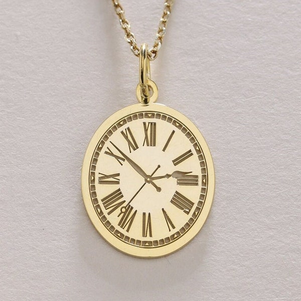 Clock Necklace Etsy