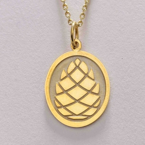 14k Gold Pineapple Necklace Solid Gold Pineapple Jewelry  Tropical Fruit Pendant  Pineapple Gifts  Hawaiian, Summer Necklace