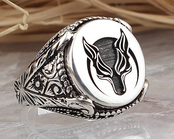 etsy wolf ring