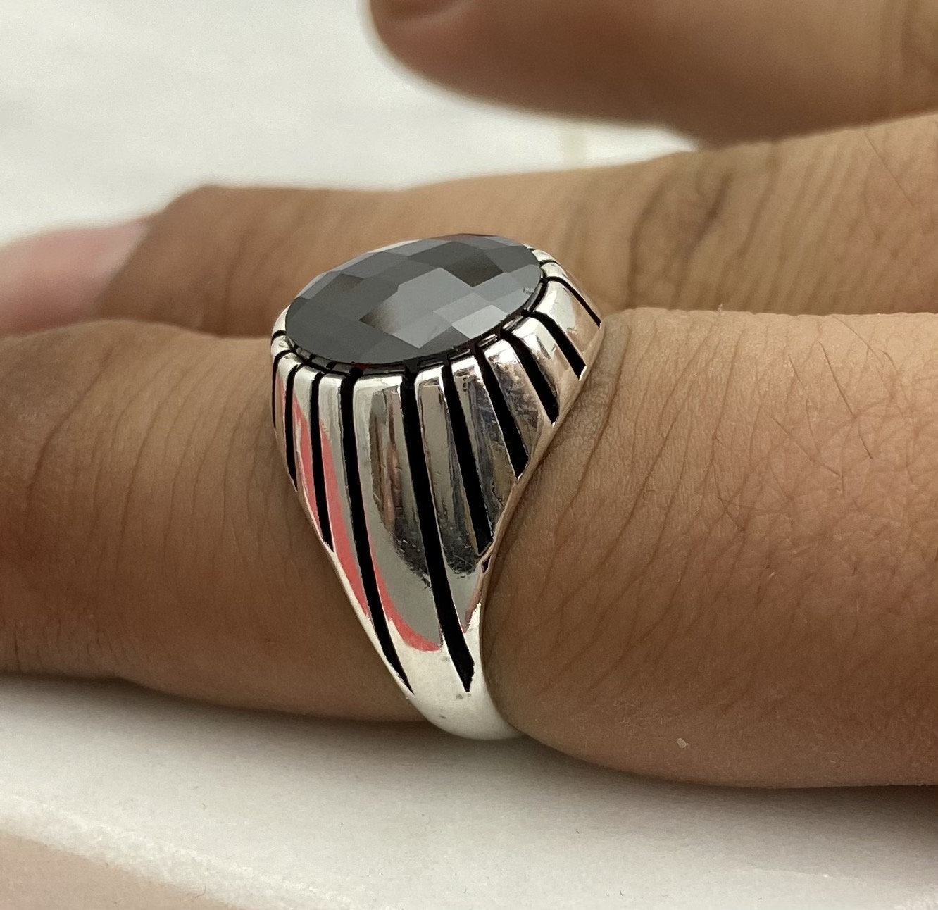 Handmade Silver Men Rings Onyx Unique men ring Onyx Stone Etsy