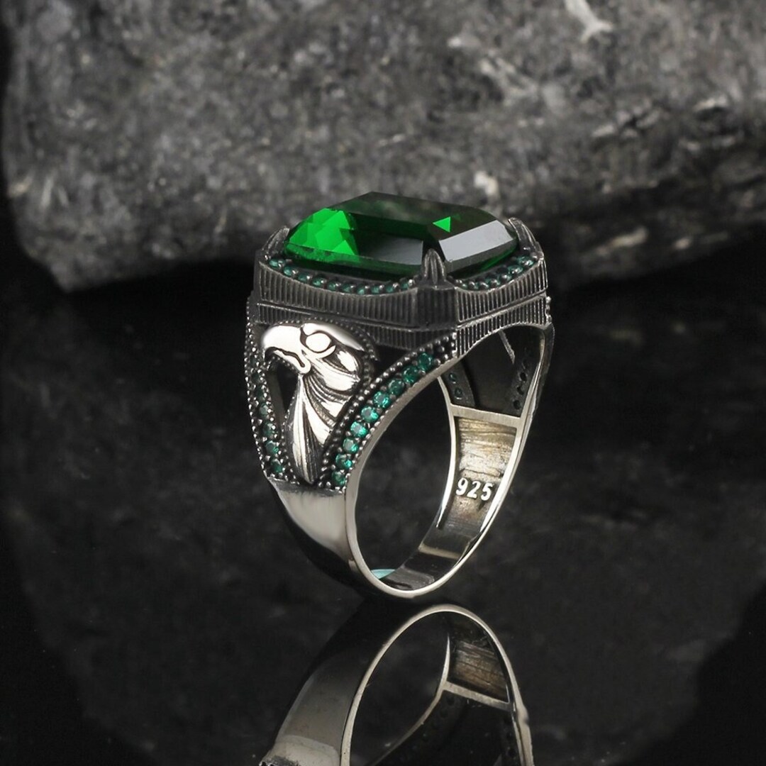 Eagle Ring Mens Ring Men Rings Silver Ring Eagle Etsy Australia