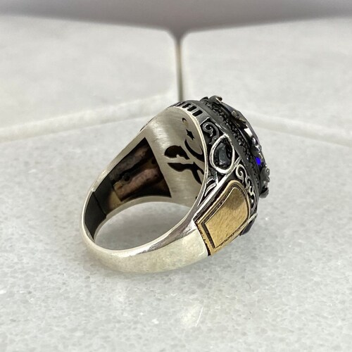 Handmade Mens Ring shops , Mystic Topaz Men Rings , Mystic Topaz Stone , 925K sterling silver jewelry , Gift , Mens gift , free express shipping