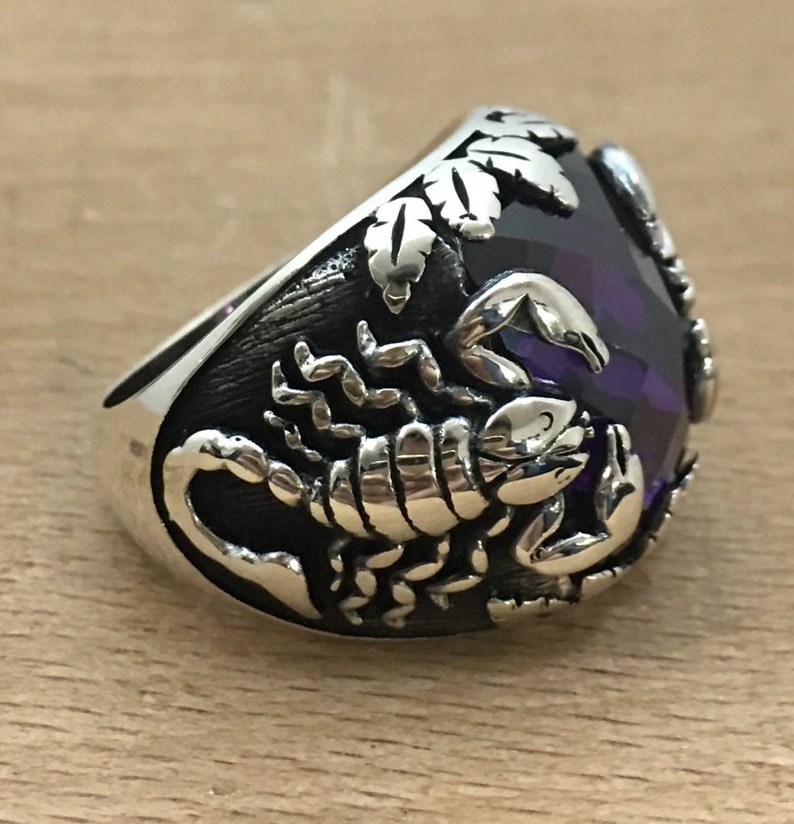 Scorpion Ring Sterling Silver 925 Ring Mens Ring Etsy