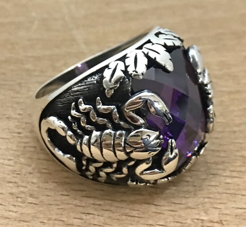 Scorpion Ring Sterling Silver 925 Ring Mens Ring Etsy