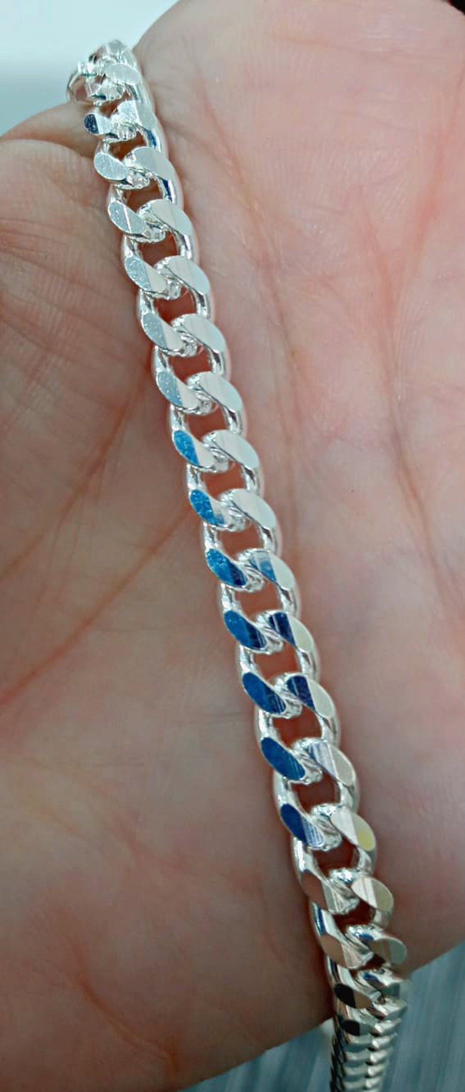 925 Sterling Silver Cuban Link Chains Mens Women's Etsy