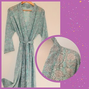 Cotton kimono robe, lightweight dressing gown, cotton kimono robe, bathrobe, Bridesmaids robe, gifts for her