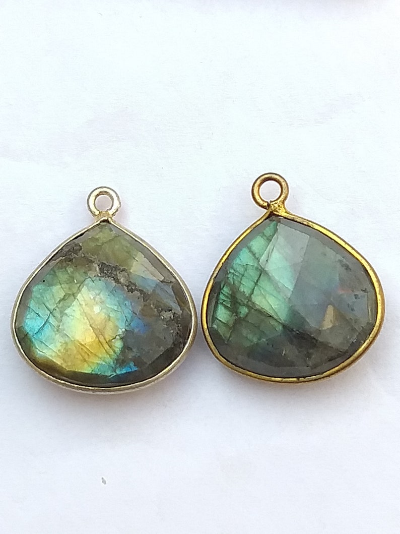Jewelry Connectors bezel setting Connector Labradorite faceted connector DIY Jewelry Making Supply Jewelry Finding Charms Pendant
