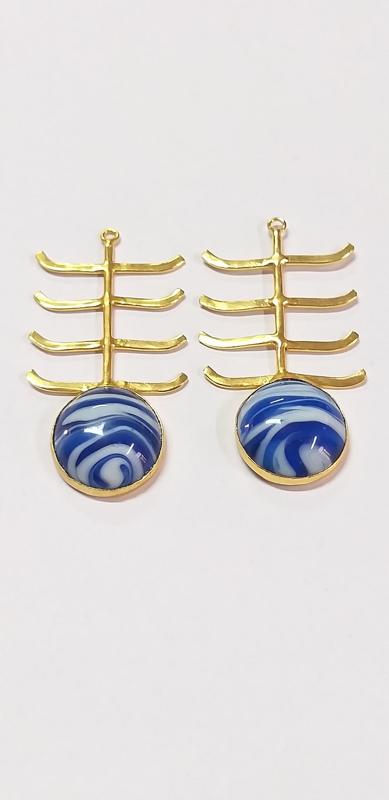 Jewelry making Boho jewelry Earring Finging Gold plated Agate connector Gift Jewelry Making supplies Bohemein Gemtone DIY Earrings