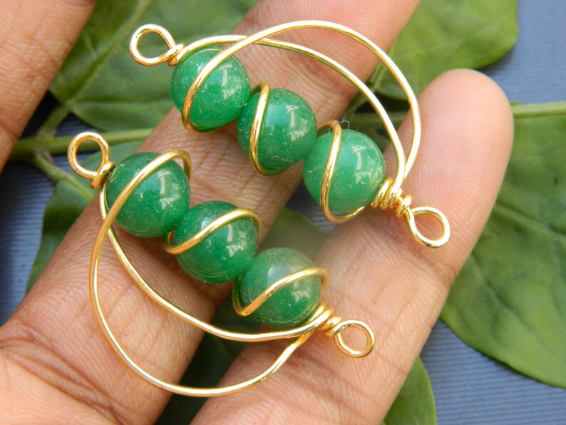 Gold Connector Connector Making jewelry Gemstone connector Wire Wrapped Connectors DIY jewelry Chram connector