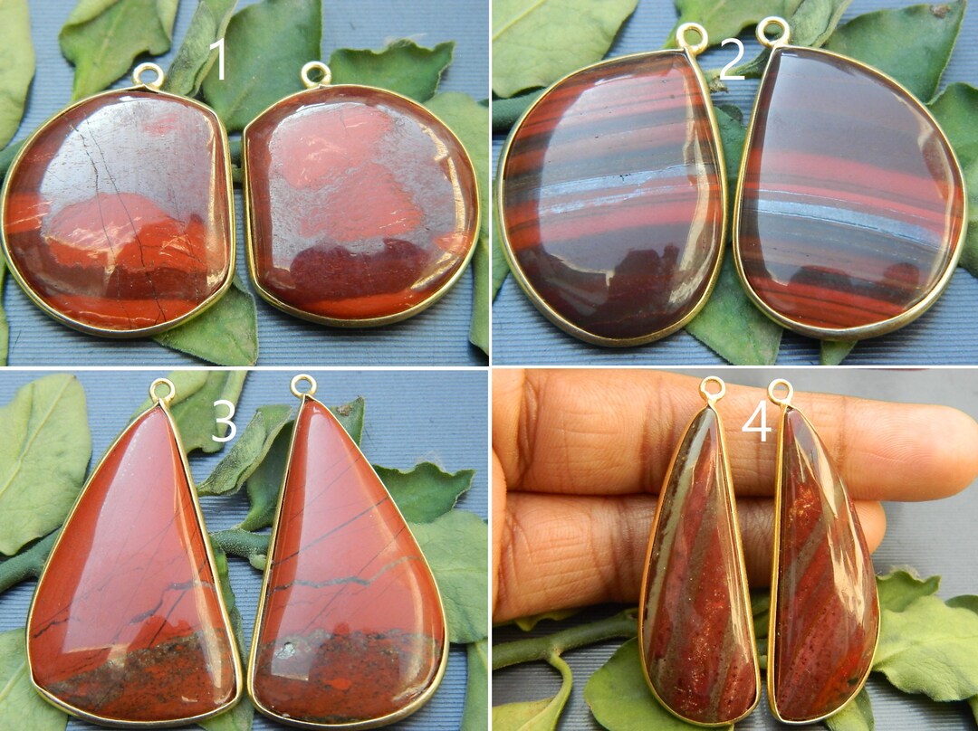 Gemstone Jewelry Making Supplies Natural Blood Jasper Fancy Etsy