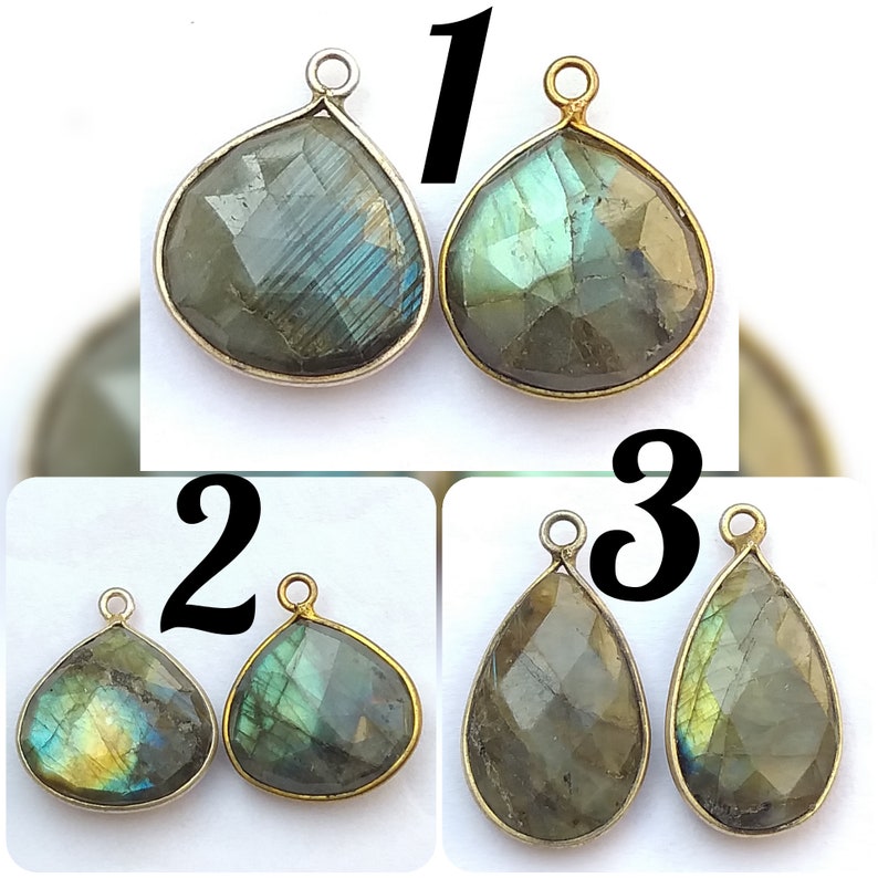 Jewelry Connectors bezel setting Connector Labradorite faceted connector DIY Jewelry Making Supply Jewelry Finding Charms Pendant