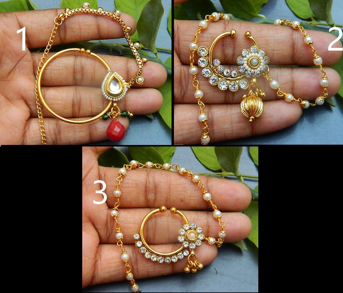 22 K Gold Nose Rings, Gender: Female at Rs 3800/piece in Ludhiana | ID:  22529618355