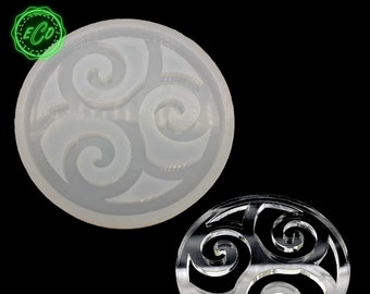 Triskel coaster silicone mold 10cm
