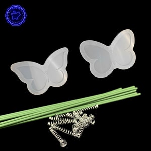 Butterfly Silicone Mold Resin mold Butterfly Stakes 8cm wobbly butterflies Set 1