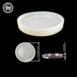 Cirkelform i silikon 10 till 50 cm i diameter 6-50 mm tjock Resinform Underlägg Klocka och bordsform 10cm / 3,93Inch