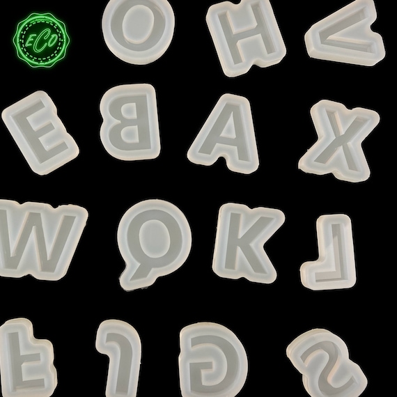 Letters silicone mold handmade mirrored abc alphabetic character Resin mold Buchstaben Silikonform