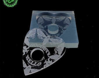 Molde de silicona para resina con forma de polilla de la muerte, de 0,79 a 2,36 pulgadas, para tablero de ouija