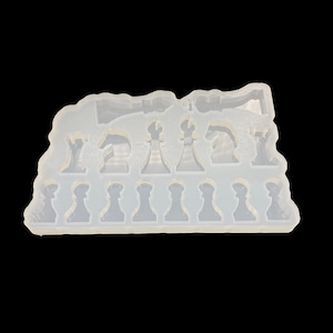 Ruiboury Moule d'Échecs en Silicone Résine Sécuritaire Moule Résistant à la Chaleur Moules pour la Maison Fait Main Artisanat 3D Moulage Outils de Moulage Gagets Type 5