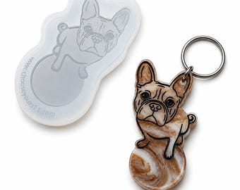 trolley token Resin Mold French bulldog Design