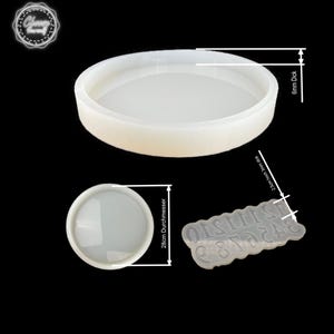 Cirkelform i silikon 10 till 50 cm i diameter 6-50 mm tjock Resinform Underlägg Klocka och bordsform 28cm mit Zahlen