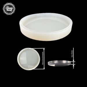 Cirkelform i silikon 10 till 50 cm i diameter 6-50 mm tjock Resinform Underlägg Klocka och bordsform 50cm / 19,68Inch