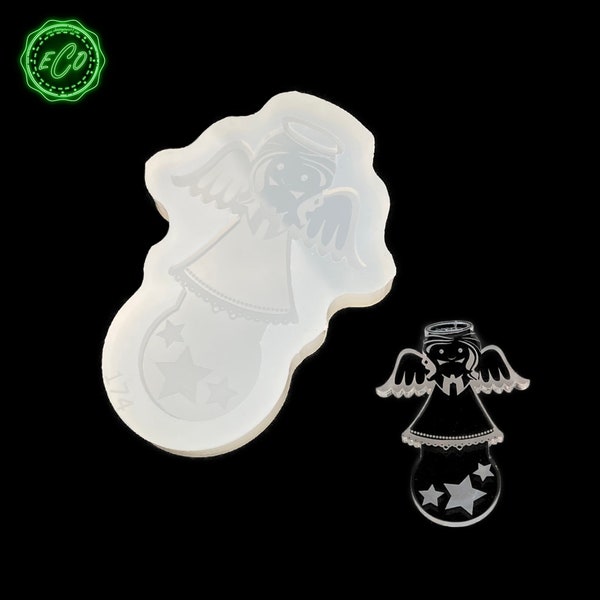 Shopping cart chip angel silicone mold